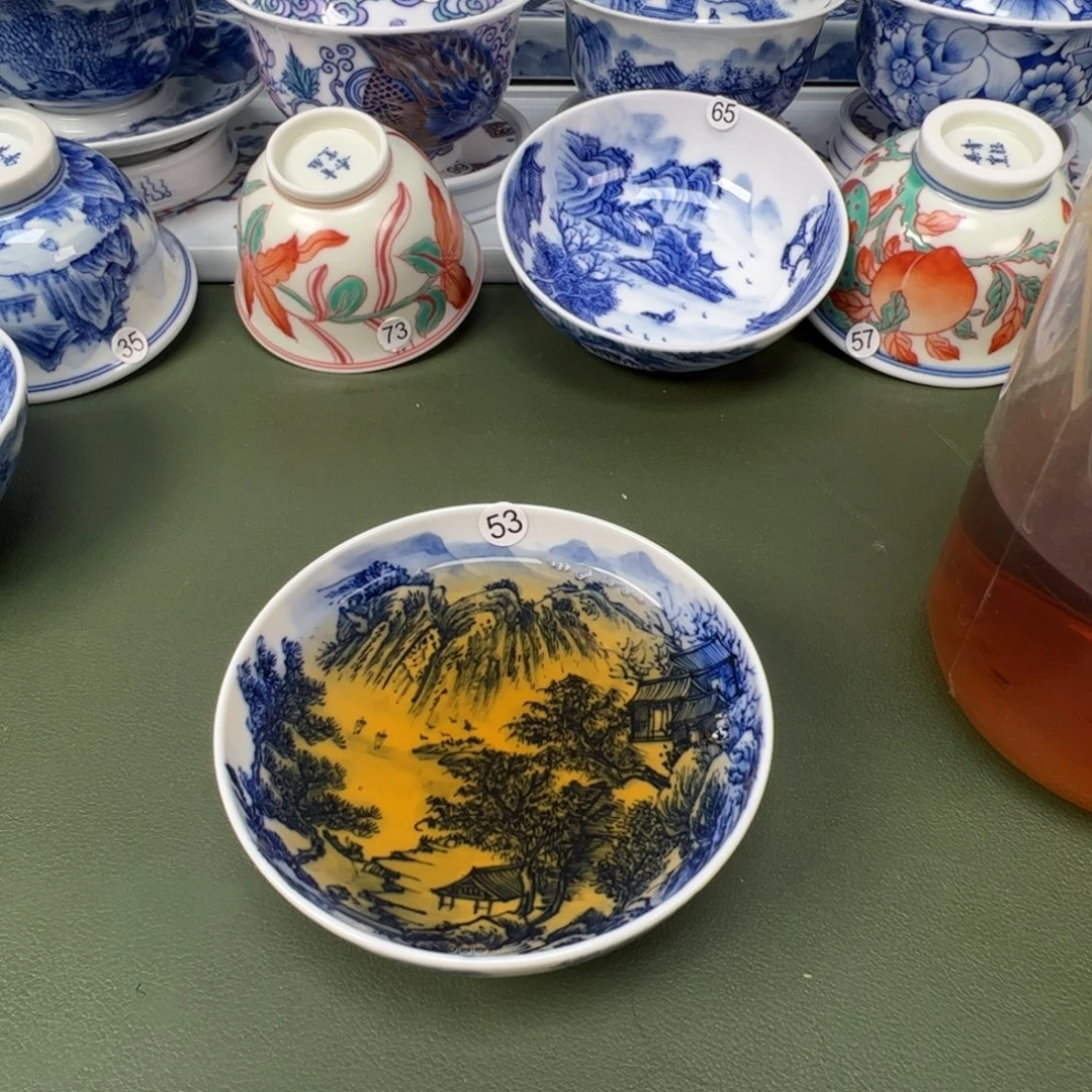 陶瓷景德镇纯手工纯手绘茶具木木53