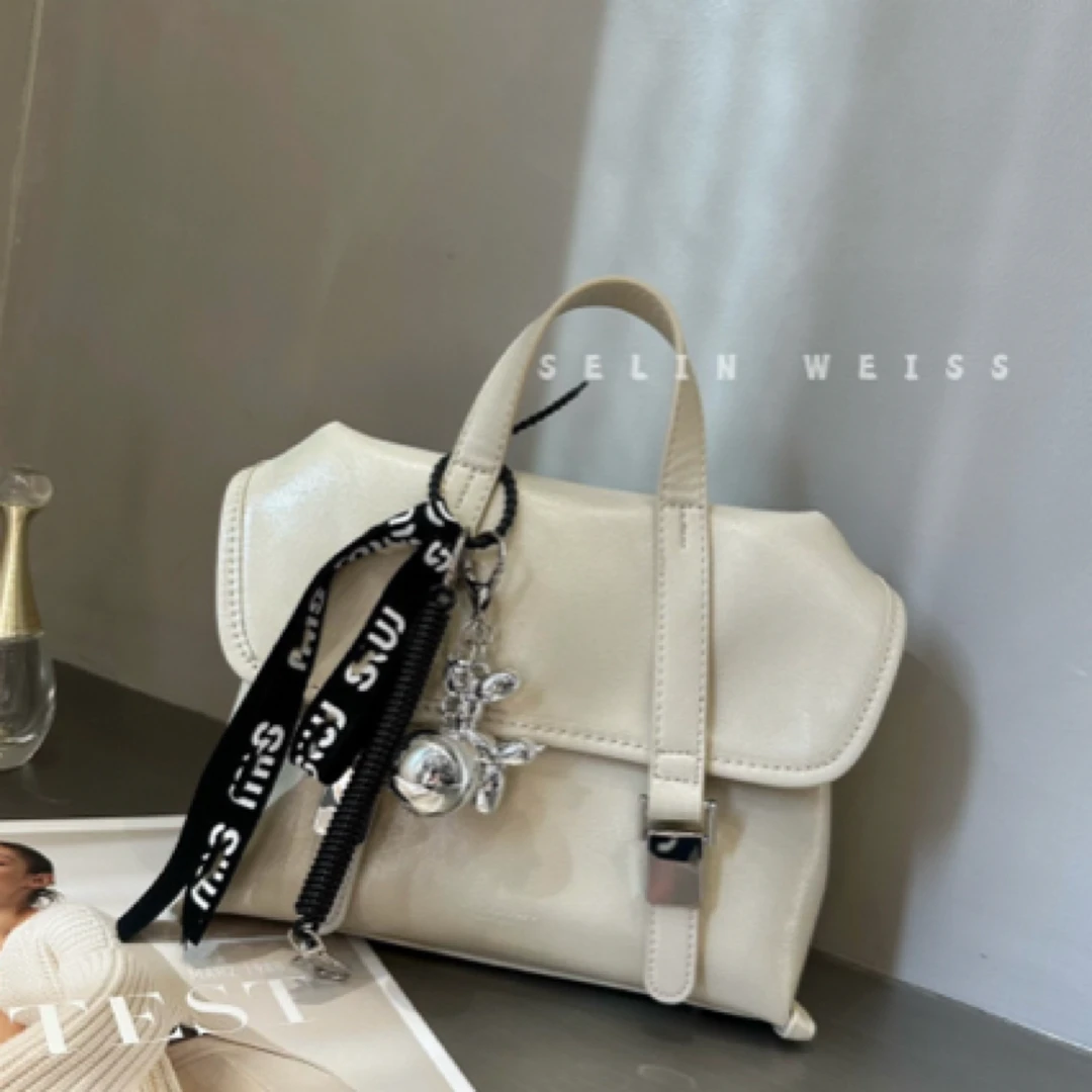 韩系小众设计双肩背包女高级感单肩斜挎包手提电脑包书包