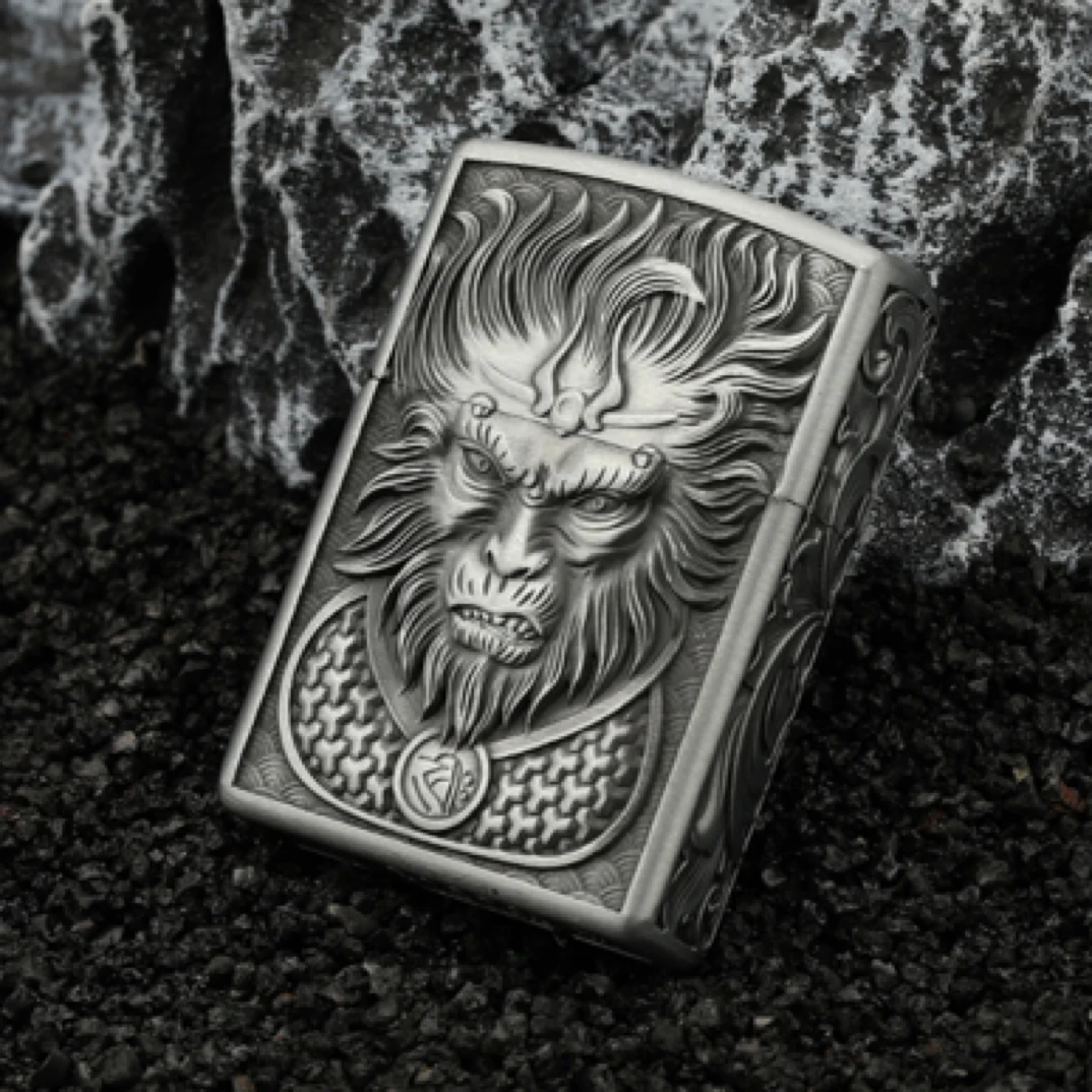 佐罗黑神话悟空古银色打火机ZK30-2（需自行配油）