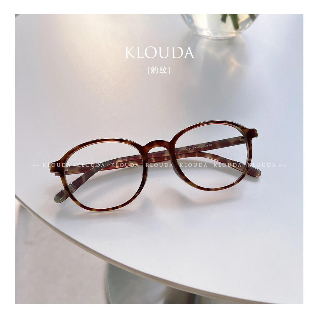 Klouda早八素颜眼镜框文艺复古通勤ins轻韩版百搭近视定制度数