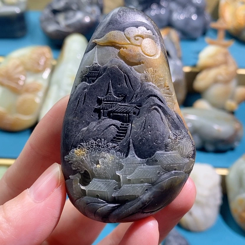 【闪购商品】和田玉未镶嵌把件拱****欢定制