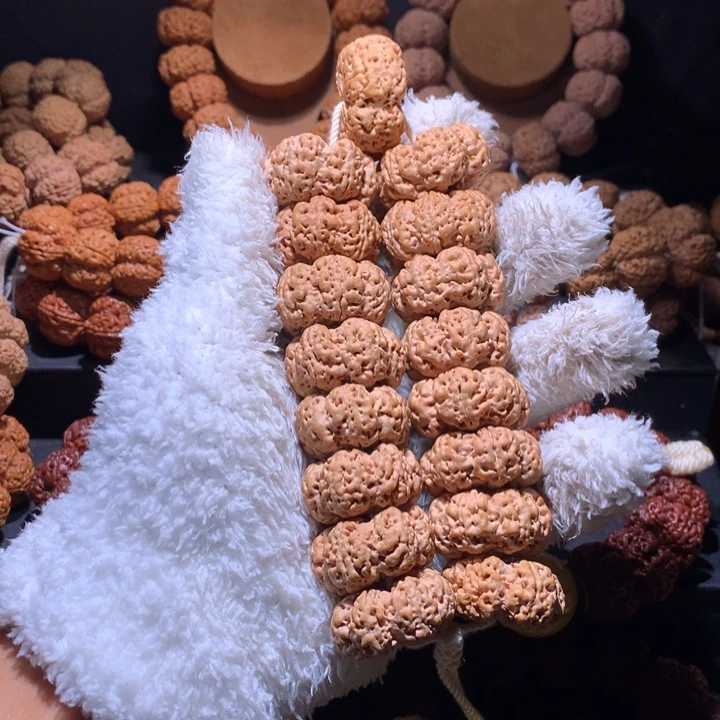 用***2吊坠金刚菩提31尺国内孤品夹板雪花扇面六瓣定制