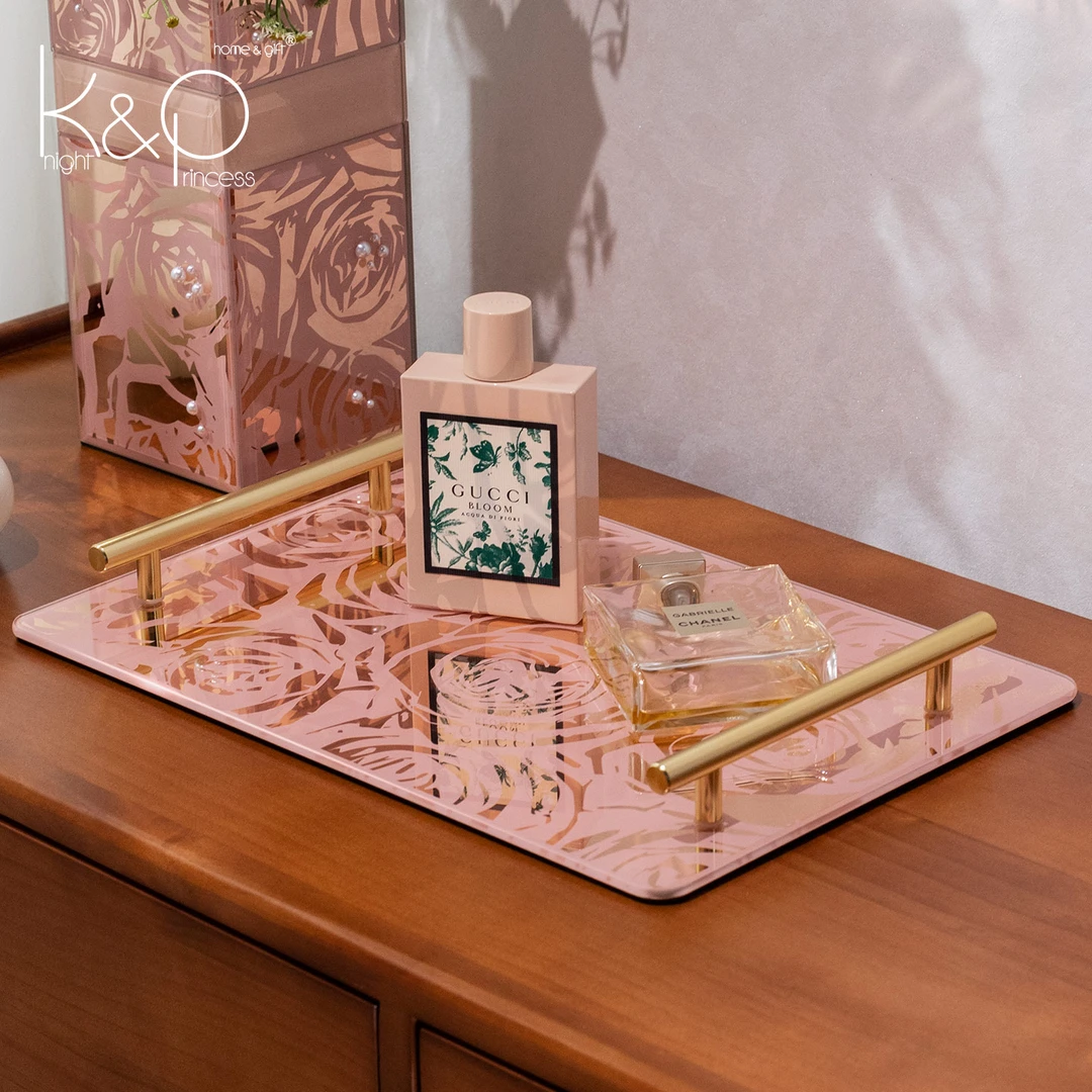 欧式轻奢创意茶水盘酒店客厅摆盘家用餐厅茶盘家用酒店托盘