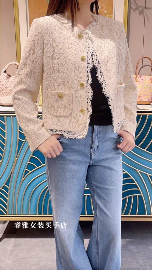 小香蕾丝名媛短外套