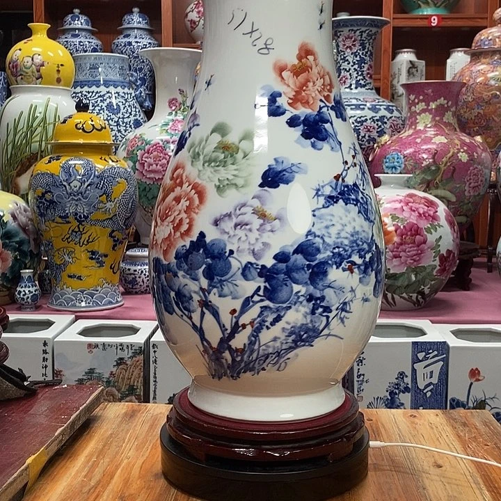 参***树景德镇陶瓷花瓶景德镇陶瓷艺术