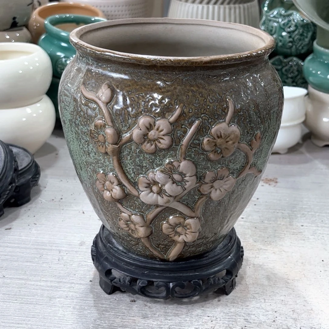 口径  13*15厘米陶瓷绿植多肉微瑕花盆