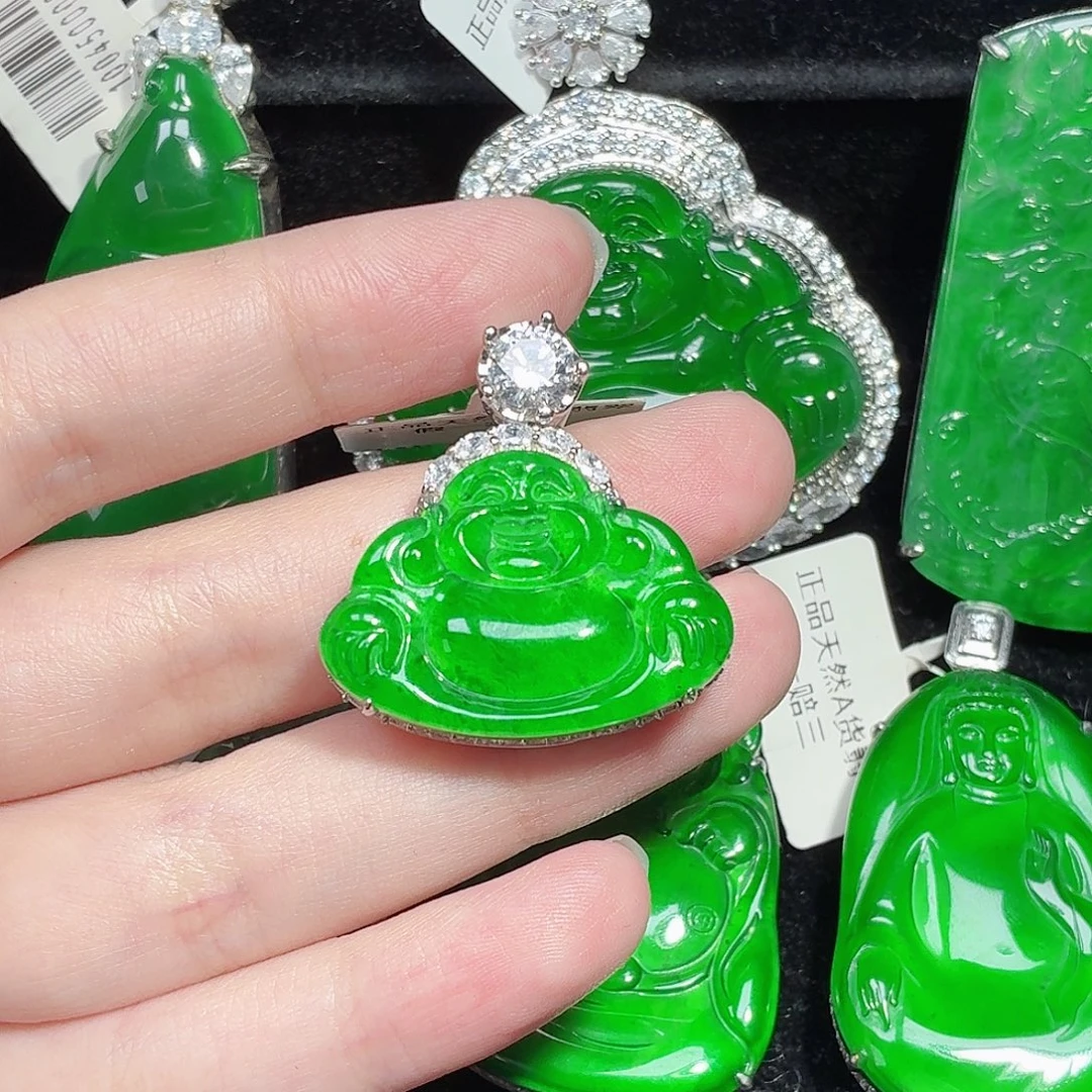 翡翠未镶嵌颈饰天然A货翡翠