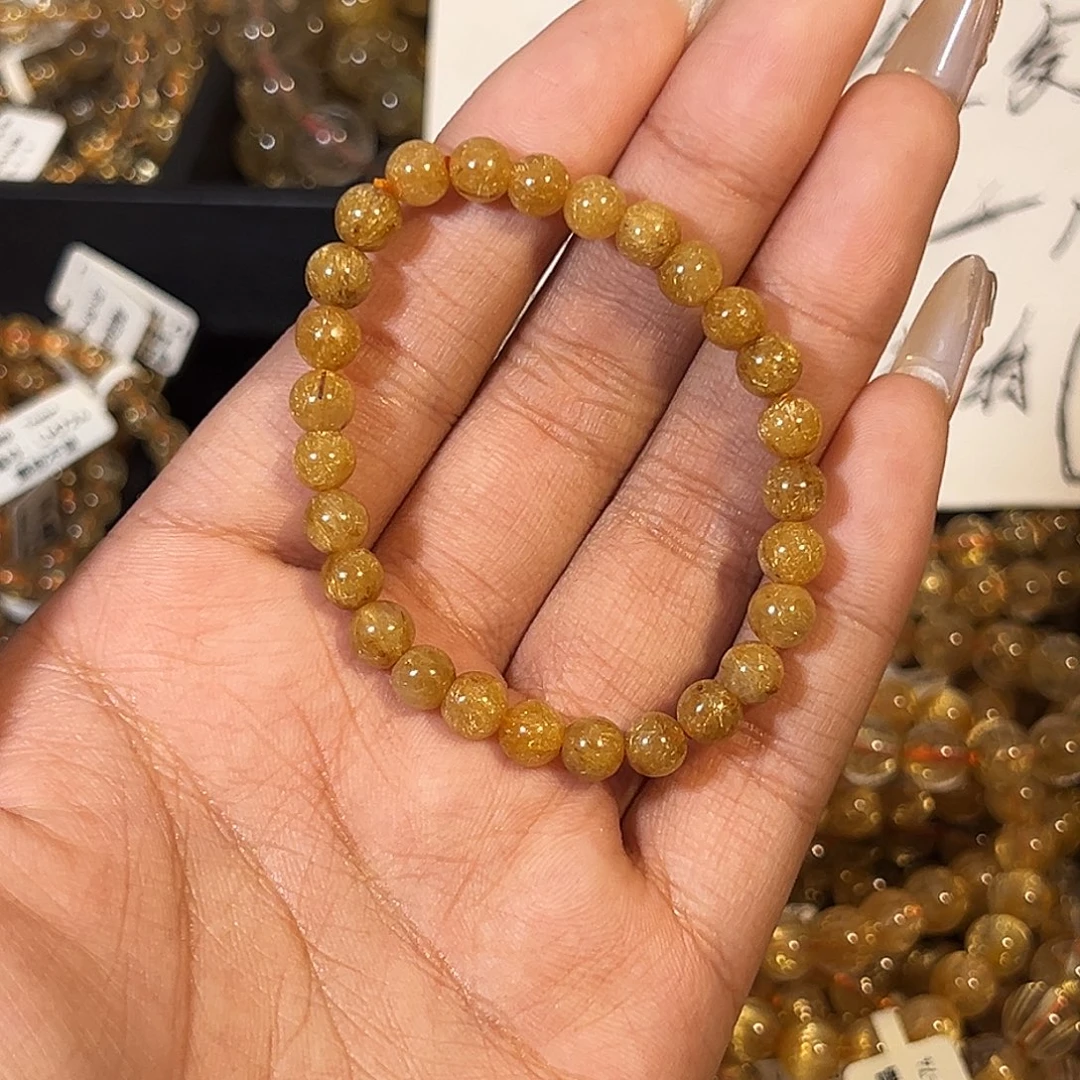 发晶手链未镶嵌天然金发晶