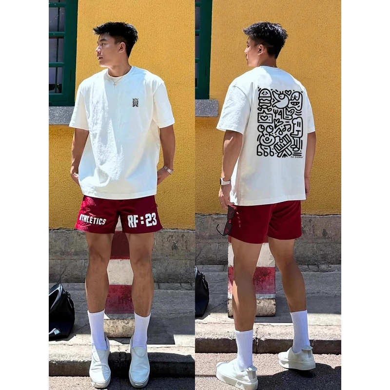 【重磅纯棉】cleanfit短袖T恤卡通印花美式简约宽松休闲百搭夏季ins