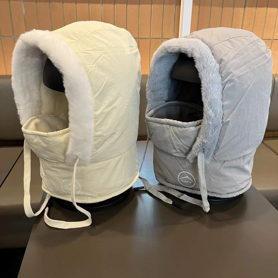 儿童帽子冬季加绒护颈围脖面罩一体套头帽男女宝宝户外保暖雷锋帽