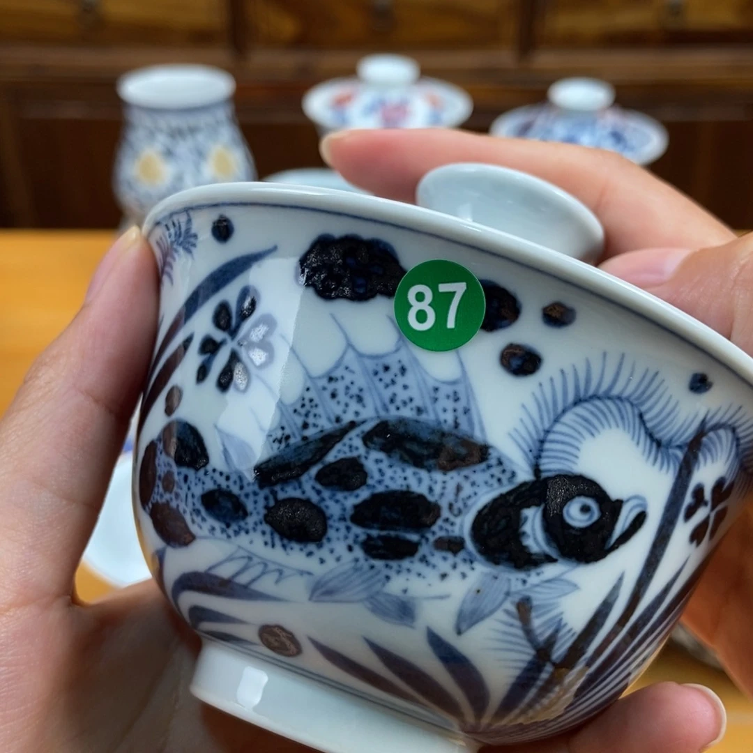 手绘现代茶具，非古董