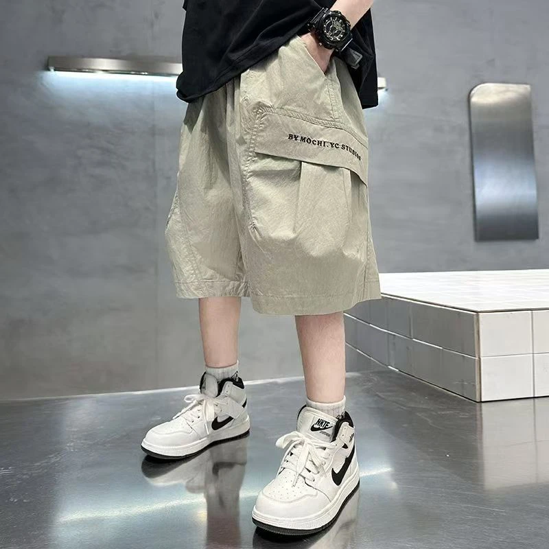 儿童装男童夏装薄款裤子2025新款中大通夏季工装短裤夏款男孩中裤