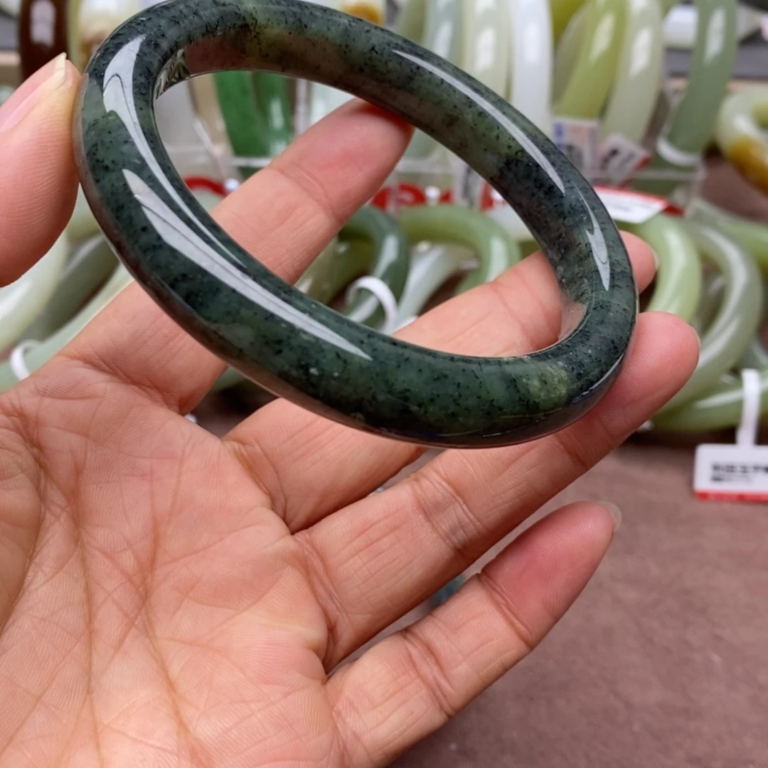 和田玉手镯未镶嵌62-65