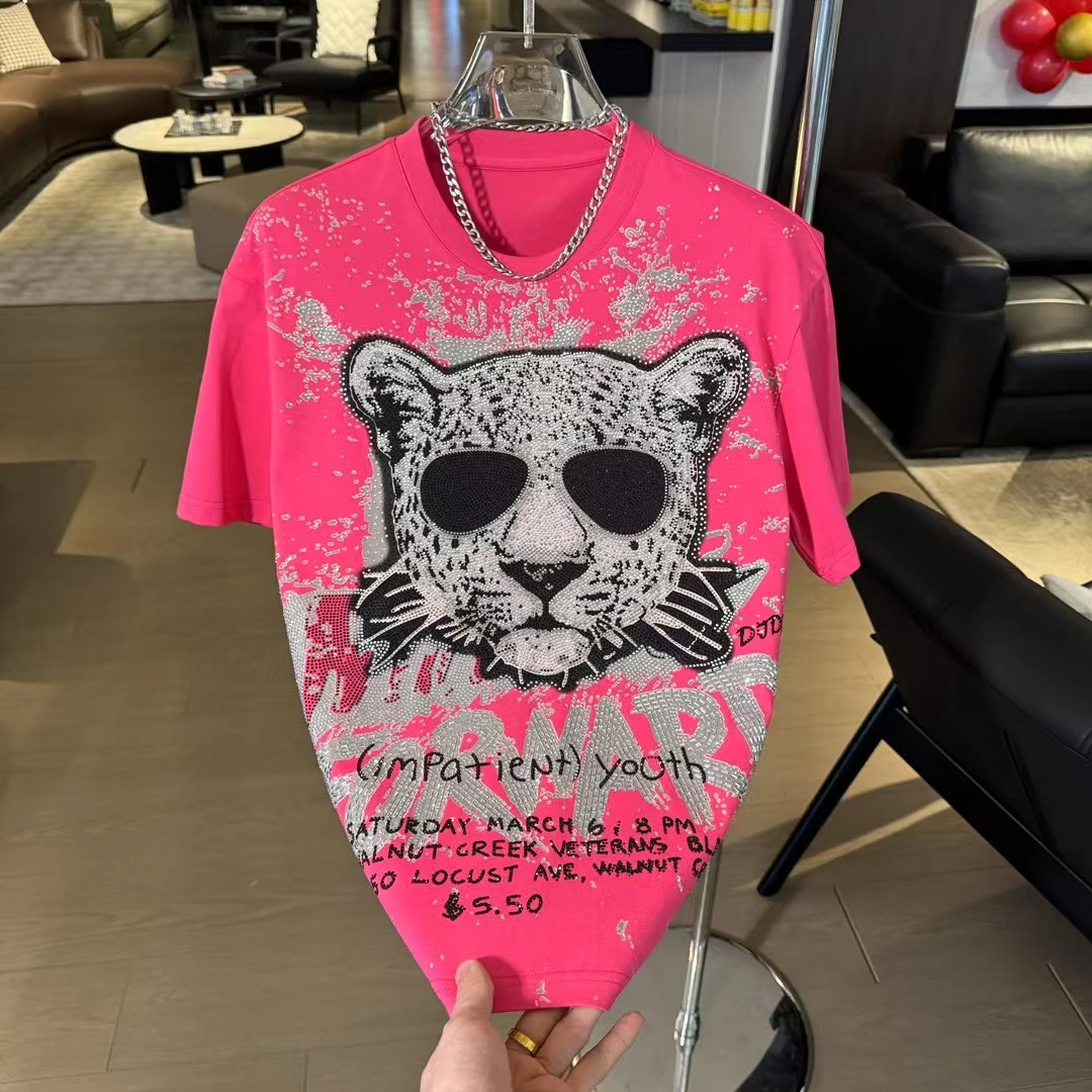 蕴格 25888满钻动画森林小鹿秋冬半袖满钻星空轻奢潮牌欧货