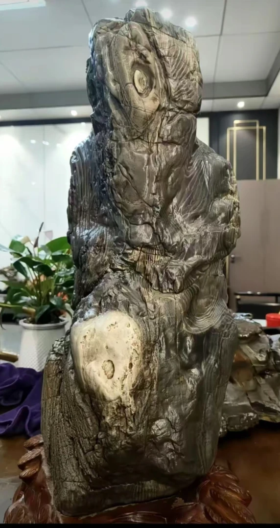 广西来宾千层岩卷纹石《石尊老祖》