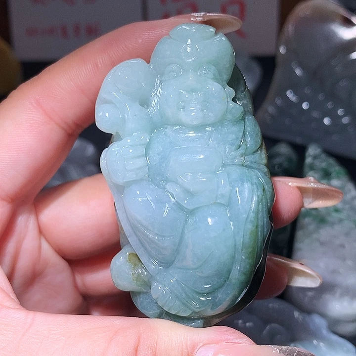翡翠未镶嵌颈饰保真天然A货翡翠