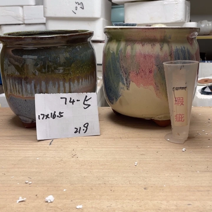 紫砂花盆多肉花盆微瑕5