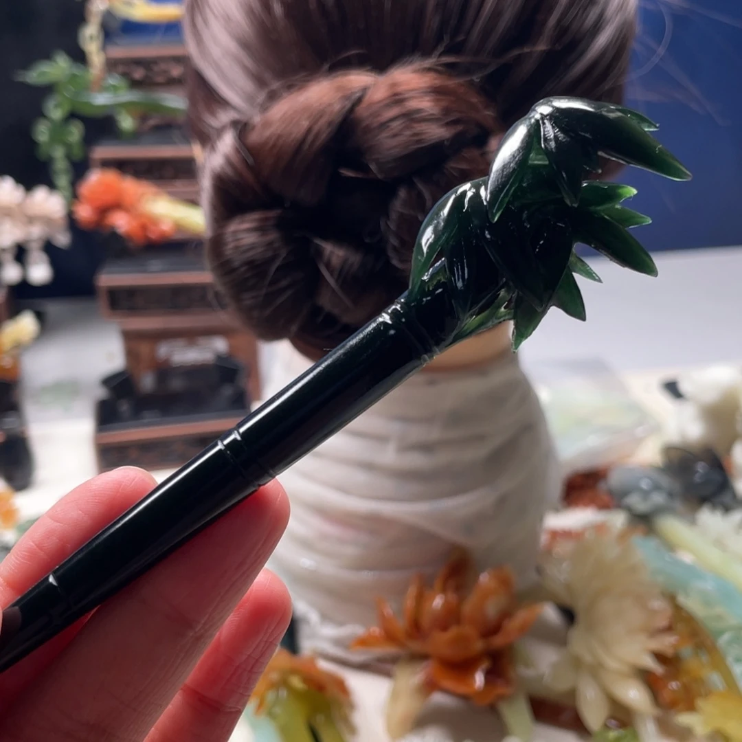 【闪购商品】未镶嵌岫玉发饰笑*