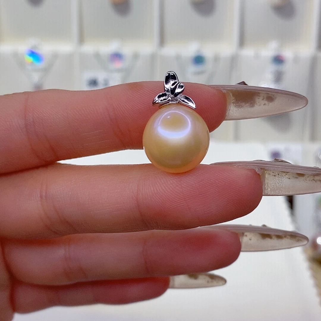 吊坠(赠链)银S925镶嵌淡水珍珠13➕