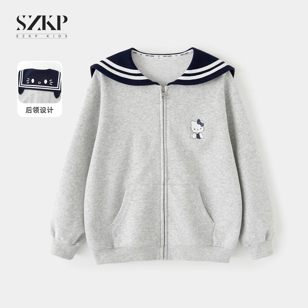 SZKP秋季新款女童海军领上衣中大童休闲洋气儿童外套BGYQ552762