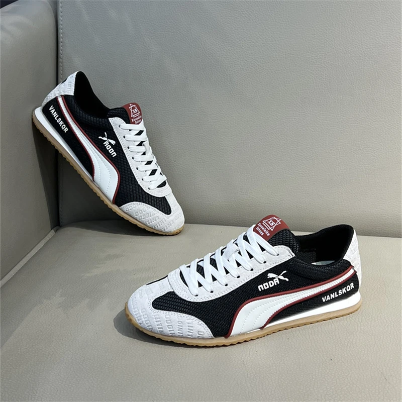 男鞋2025秋季新款拼色百搭低帮板鞋透气软底轻质男士运动休闲鞋男