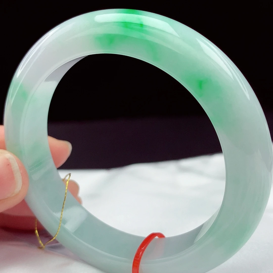 翡翠未镶嵌手镯54圈581