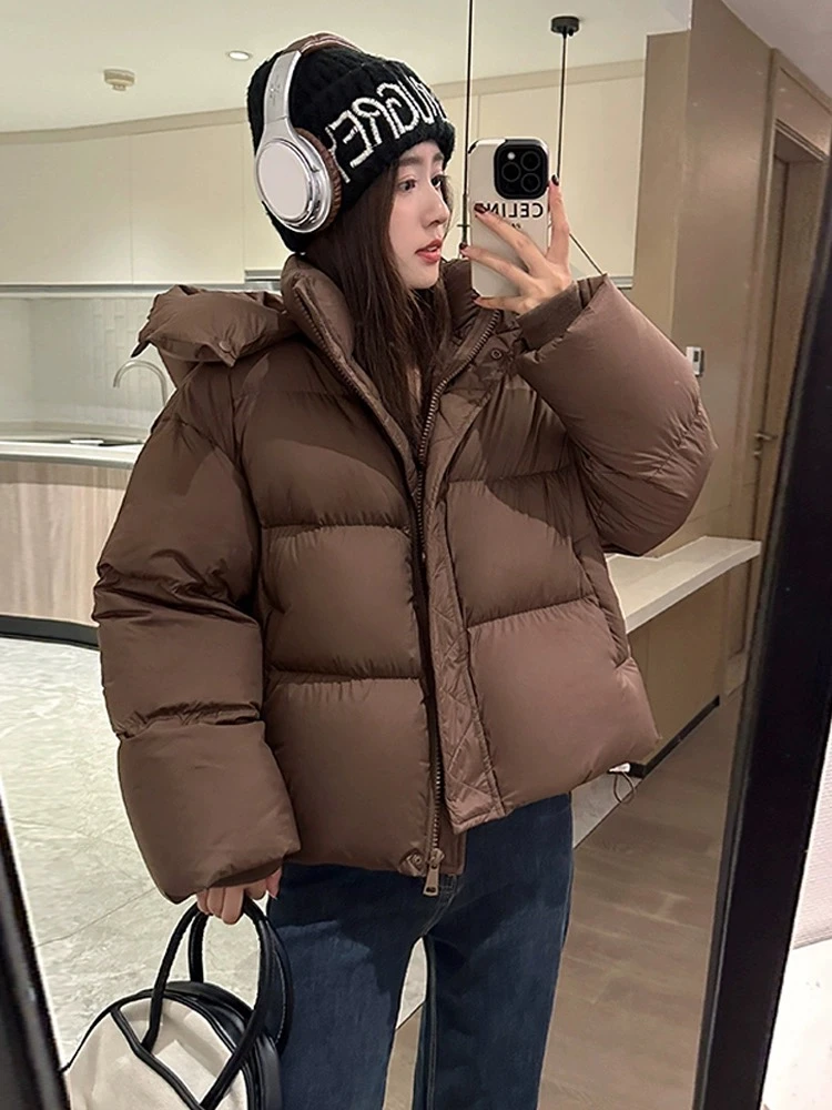 【血亏清货】2025年反季清货羽绒服女短款加厚小个子泡芙冬外套