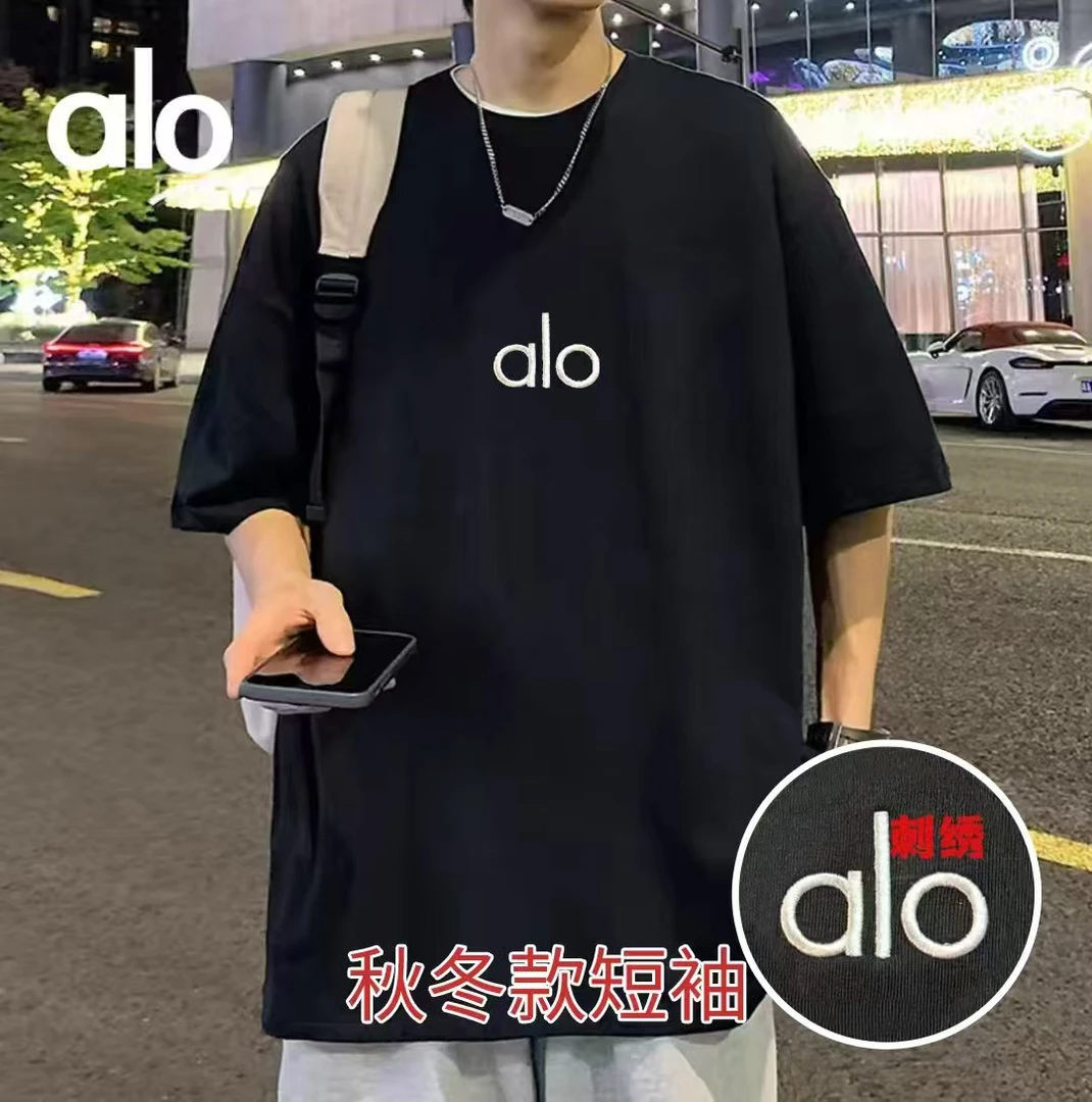 【大牌专柜】秋冬刺绣款 260克重磅夏季情侣新款圆领男女同款短袖