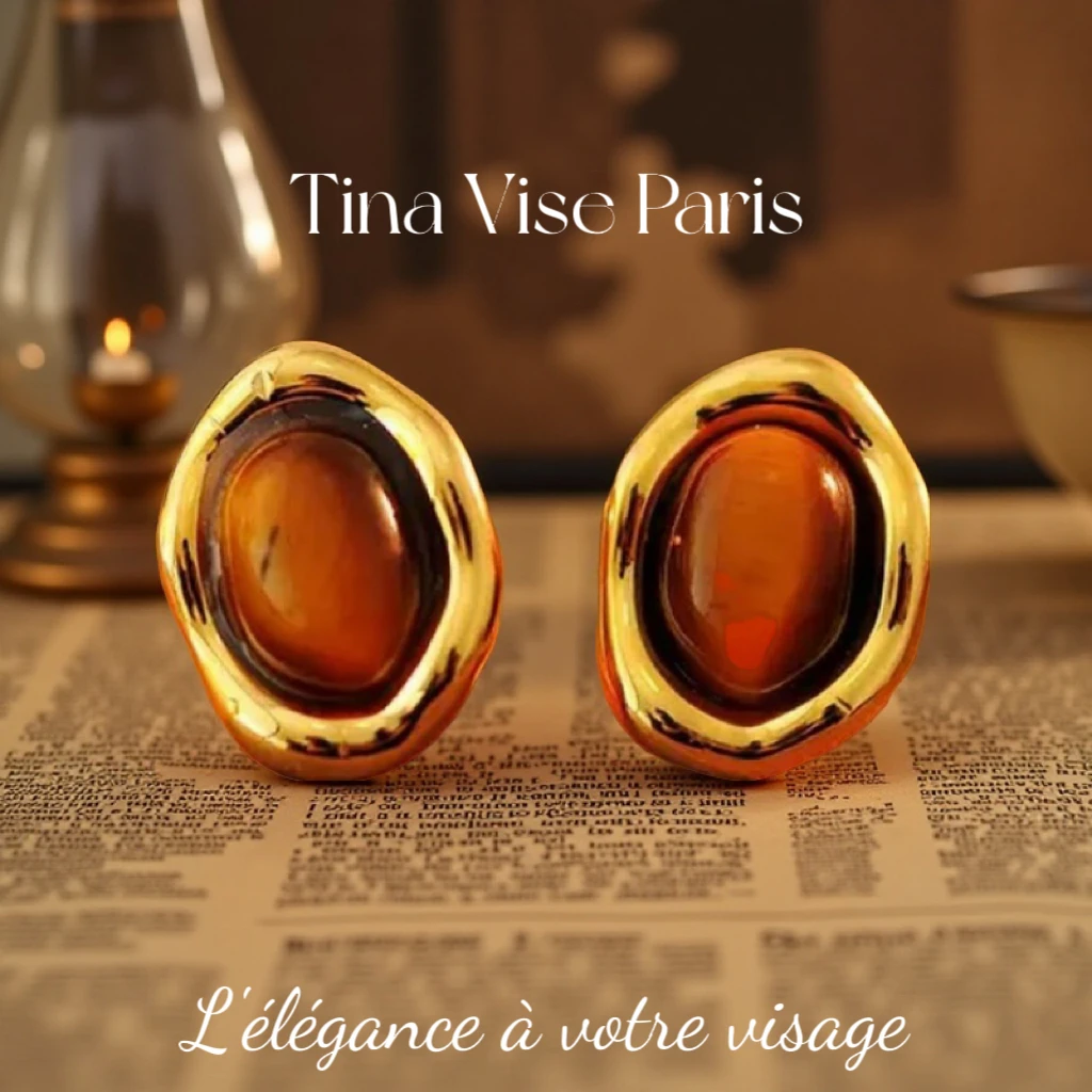 铜合金耳饰 A559《麝香落珠》法⭐️ Tina Vise缇娜薇斯耳钉