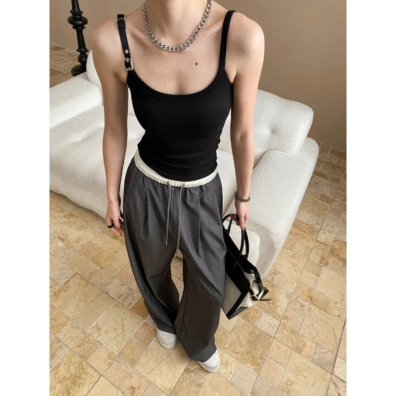 吊带背心夏季内搭打底黑色外穿显瘦短款时尚美背设计感修身