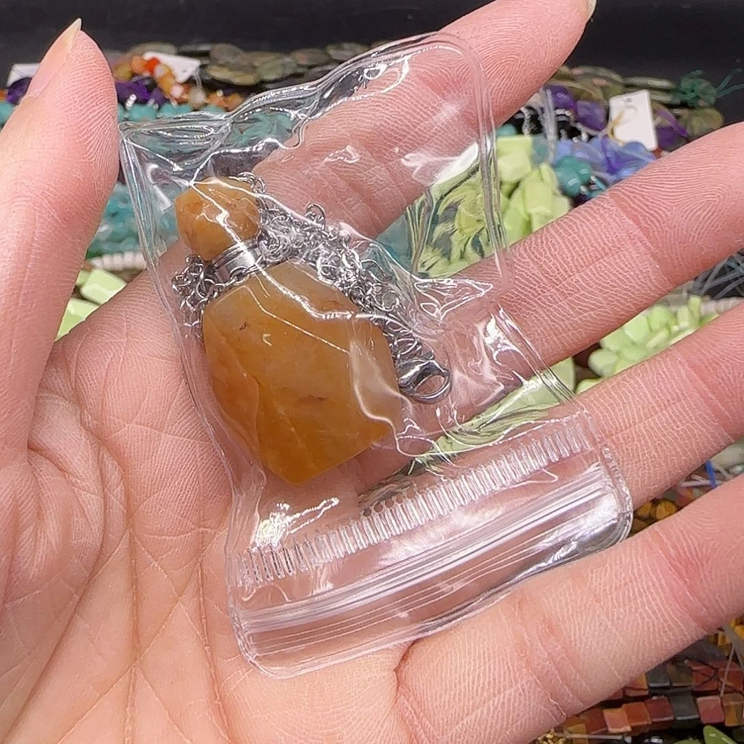 玛瑙/玉髓合金珠宝半成品黄玉一个