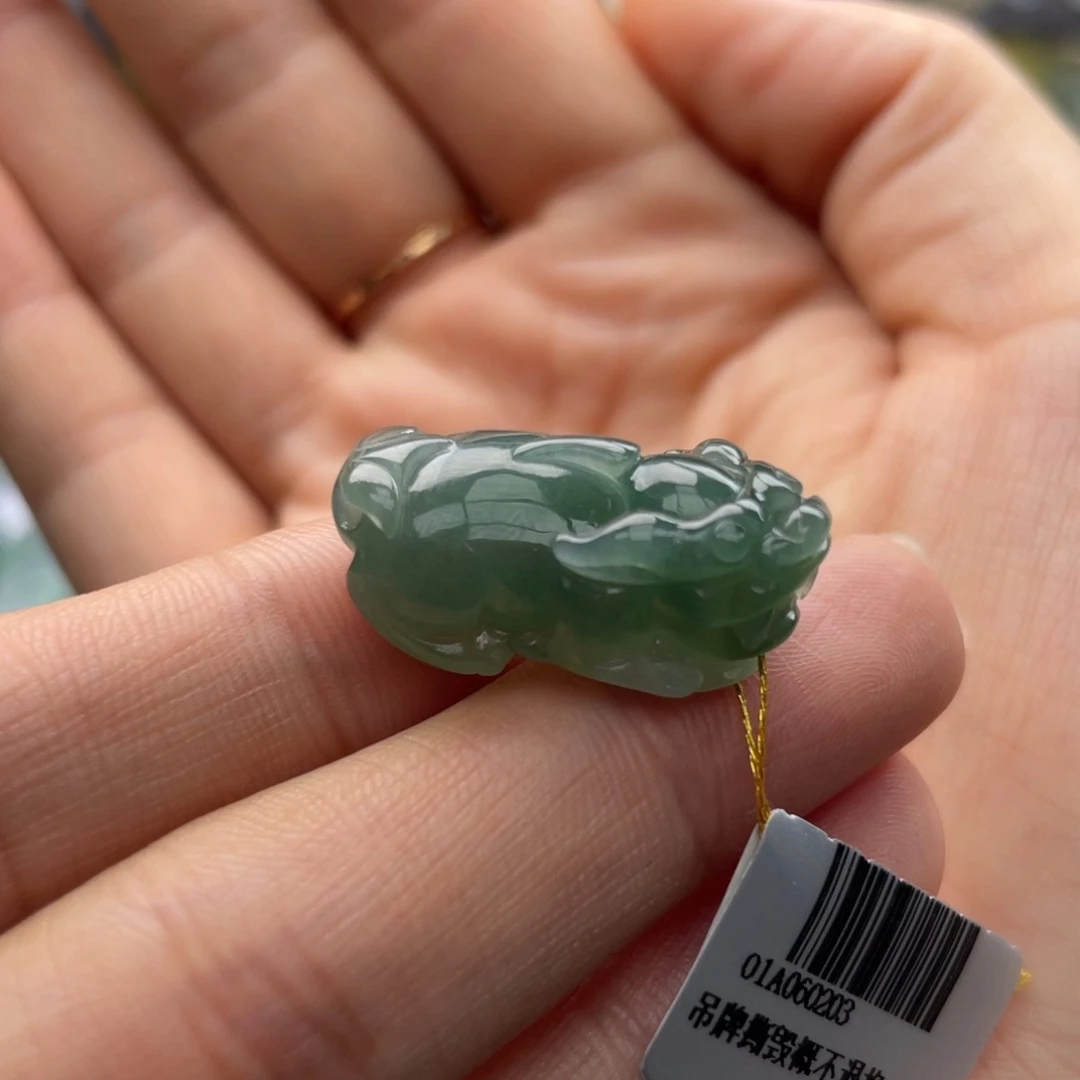 翡翠未镶嵌颈饰小****?貔貅