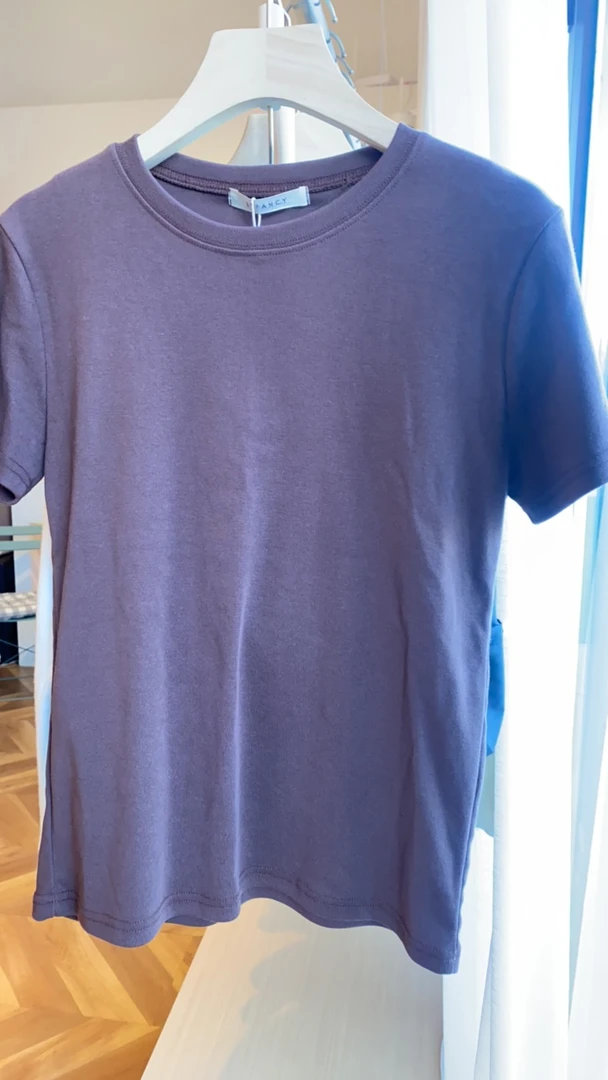 韩国短袖咖啡色T恤女休闲时尚