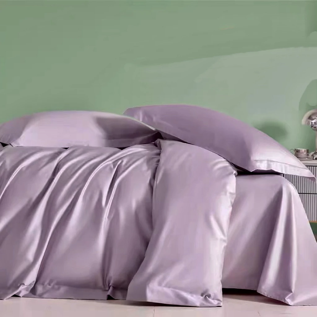 100%纯棉全棉新疆阿瓦提长绒棉纯色简约轻奢四季款四件套