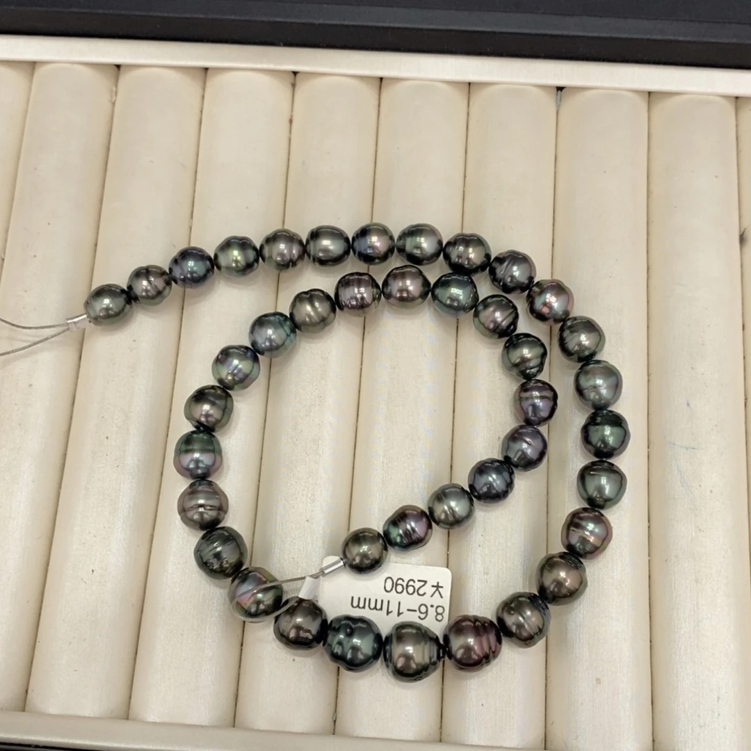 海水珍珠颈饰未镶嵌小*大溪地项链8.6-11瑶