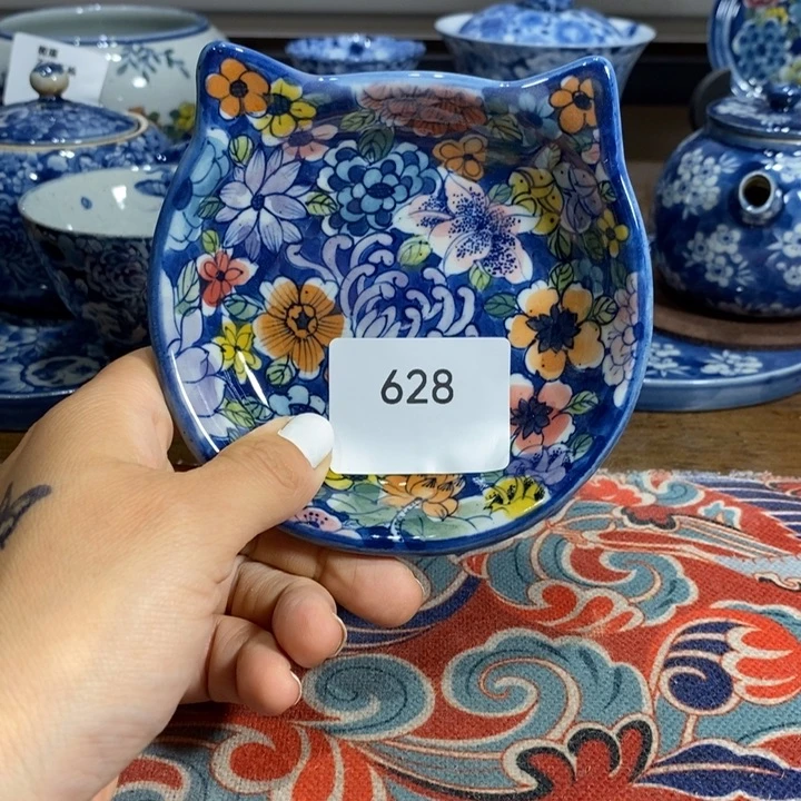 青花瓷景德镇手绘五彩万花料碟