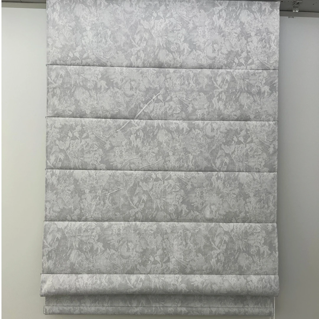 美霖雅法式浪漫风格提花雪尼尔遮光罗马帘升降定制窗帘卧室儿童房