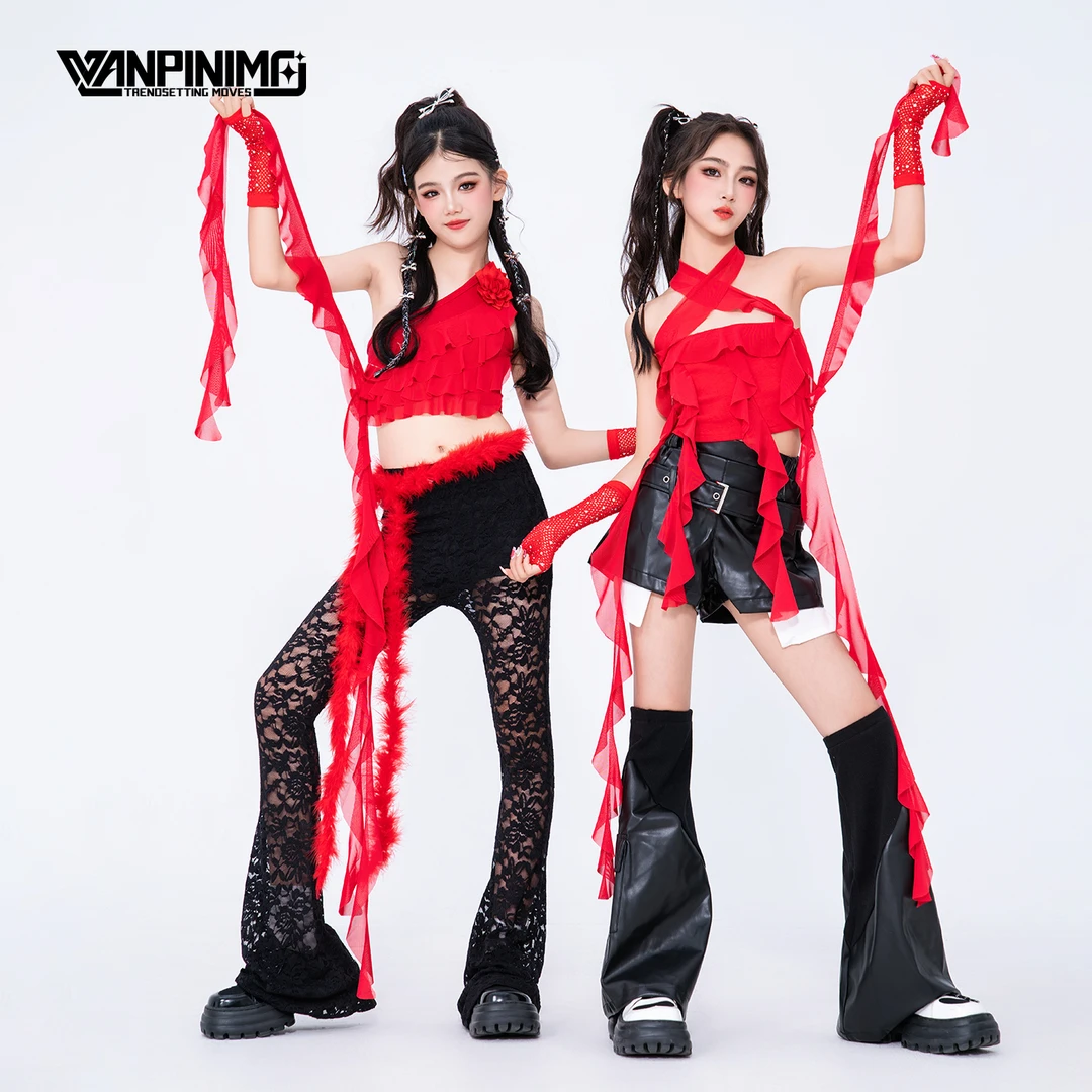 顽皮尼莫甜酷风少儿女团爵士舞女童服装夏jazz走秀街舞时髦演出服