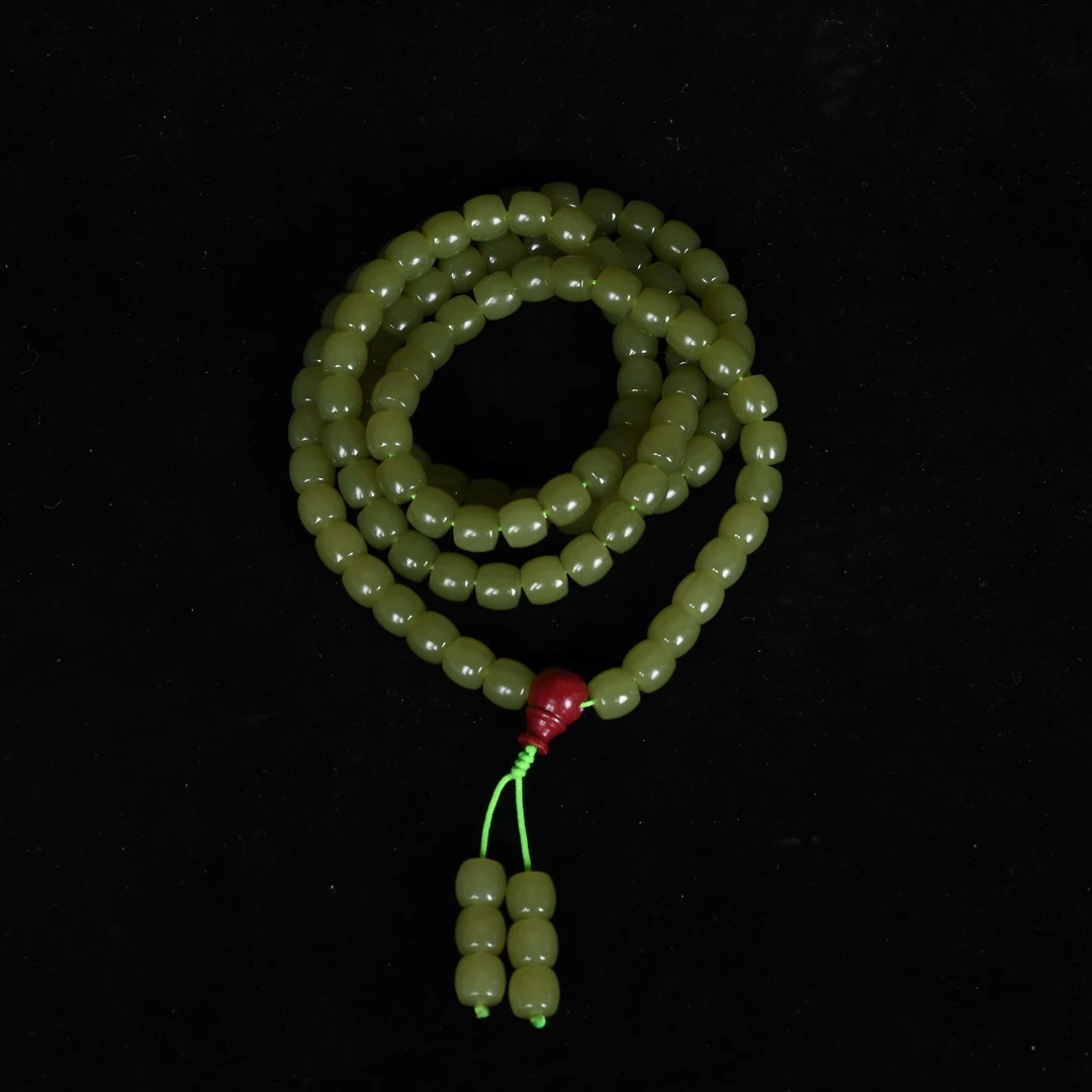 清代黄玉桶珠串/DC.1187AA02/集萃斋