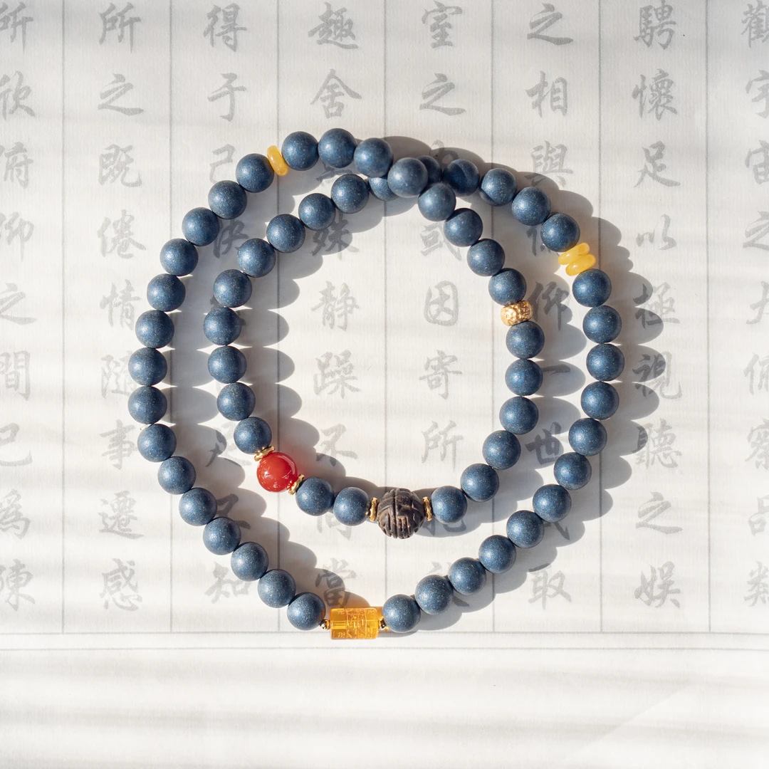 【蓝梦灵】古法合香珠非遗文化产品中药手串纯天然纯手工手持念珠