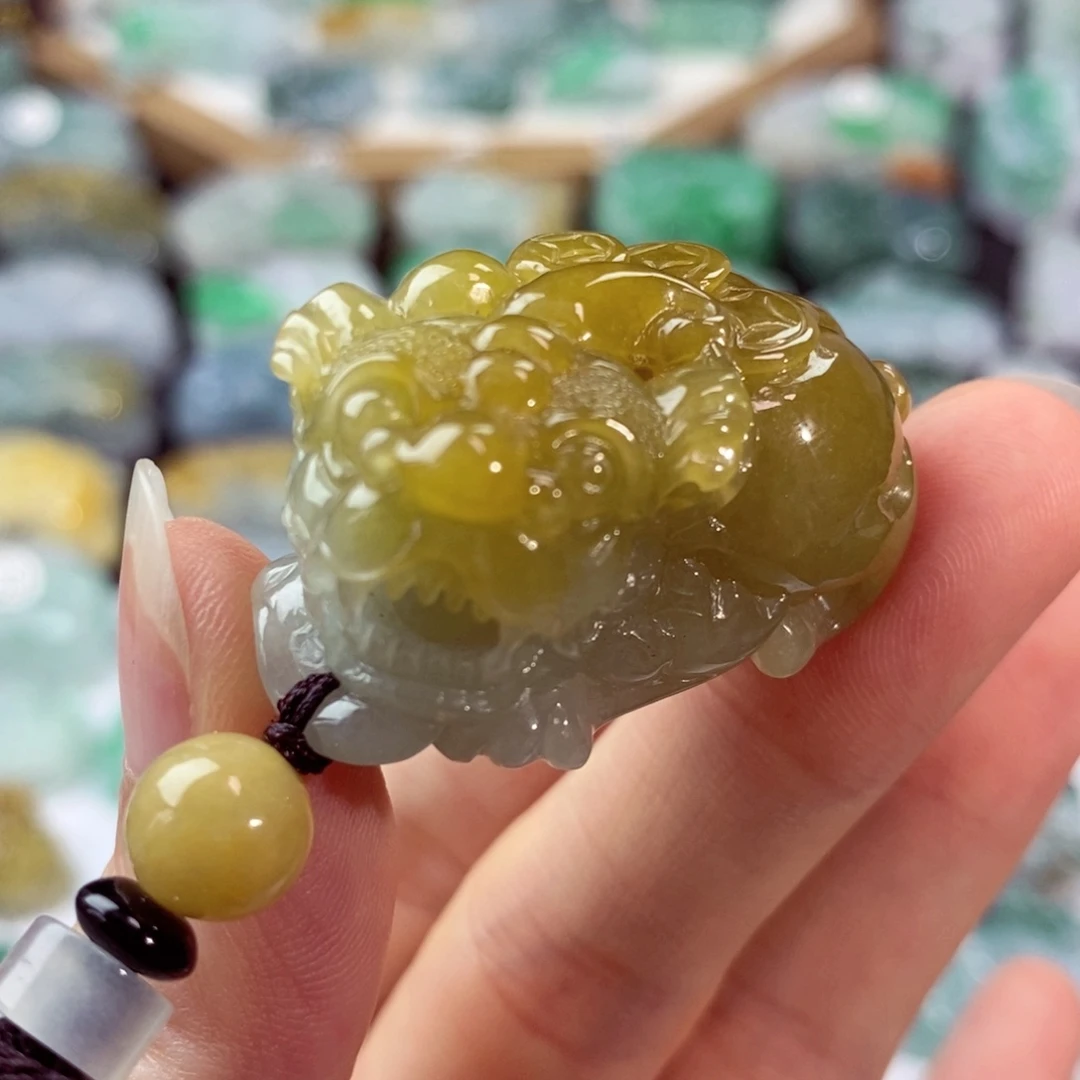 翡翠未镶嵌颈饰天然