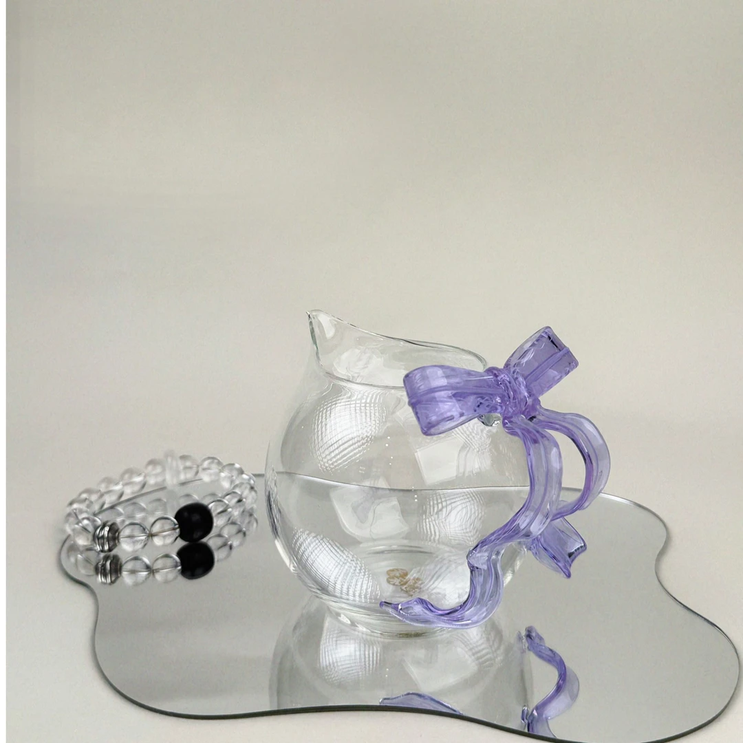 禾墨蝴蝶结公道杯玻璃杯高档分茶器女士专用公道杯办公室泡茶神器