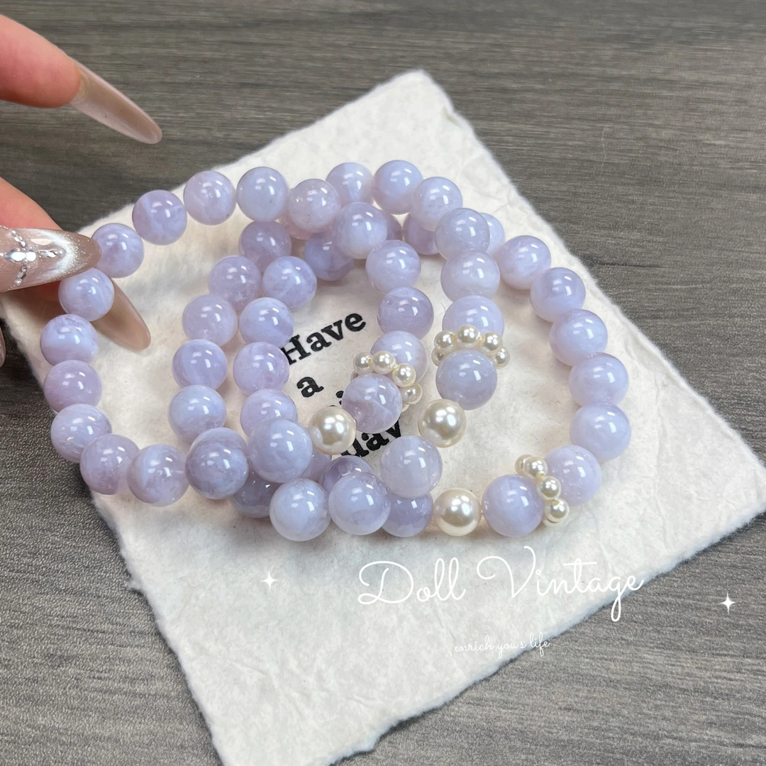 【芋泥奶糖】A277-紫玉晶手串均有色差默认微瑕介意勿拍