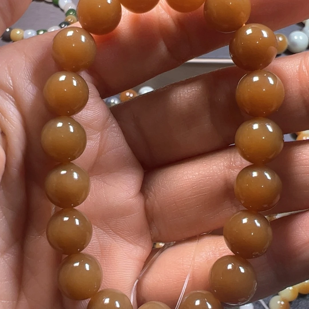 和田玉手链未镶嵌卡10