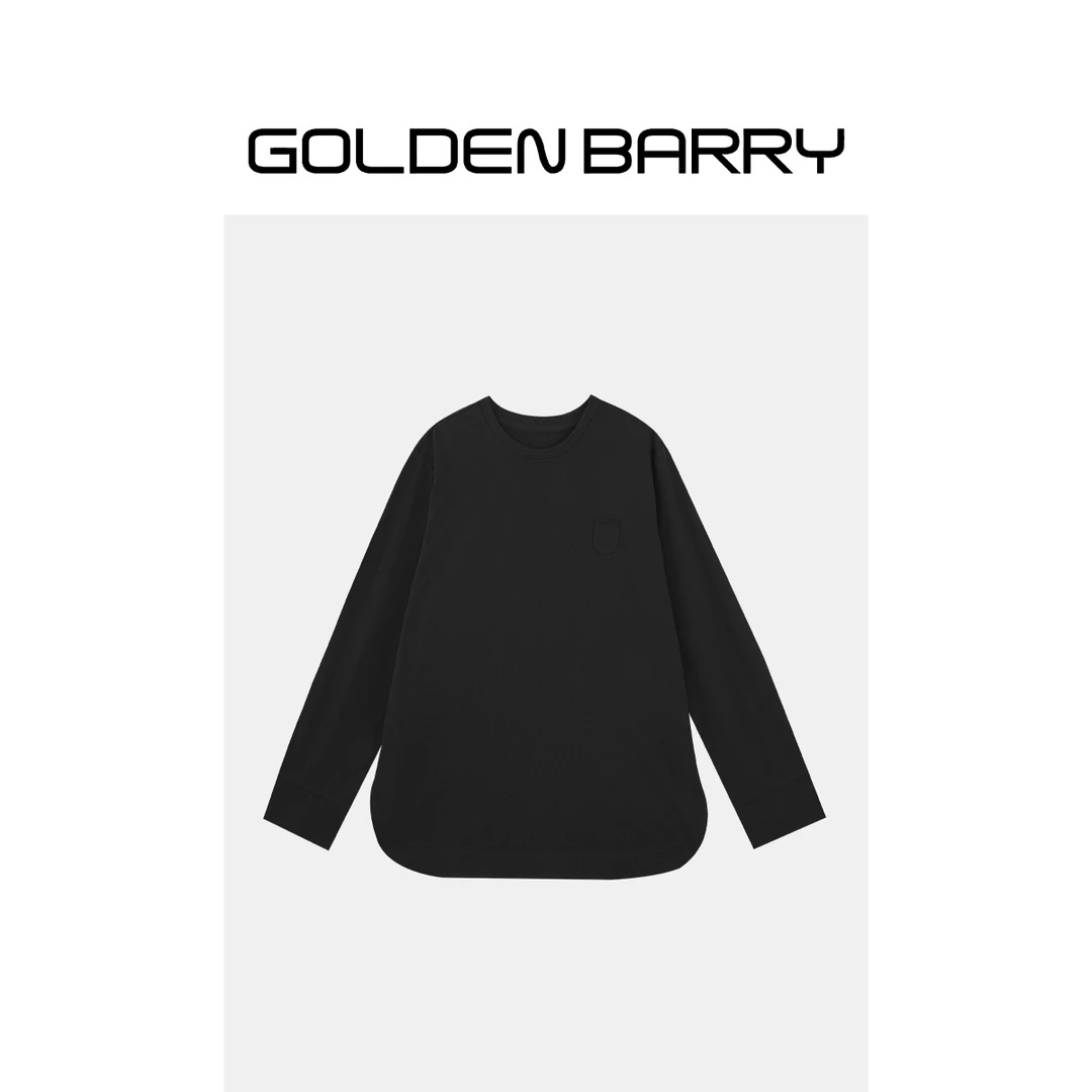 GOLDENBARRY|202344时尚韩版休闲小口袋长款T恤