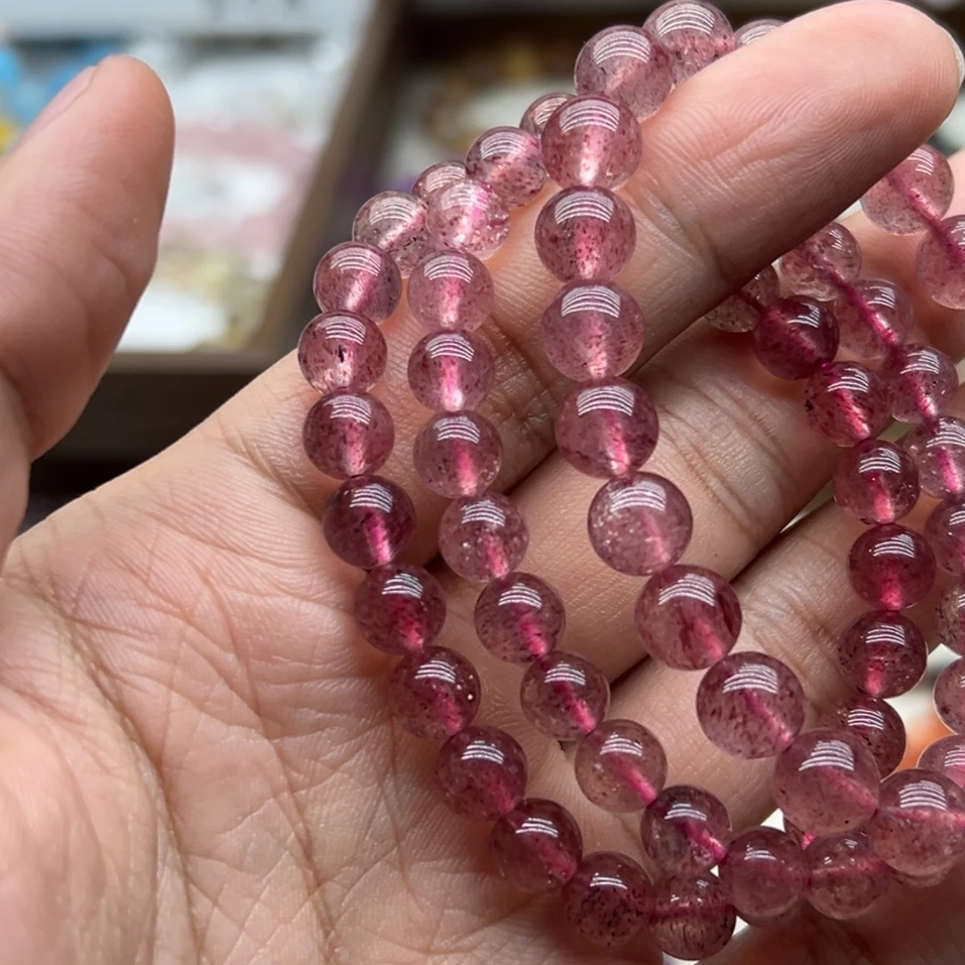 未镶嵌手链水晶红草莓晶