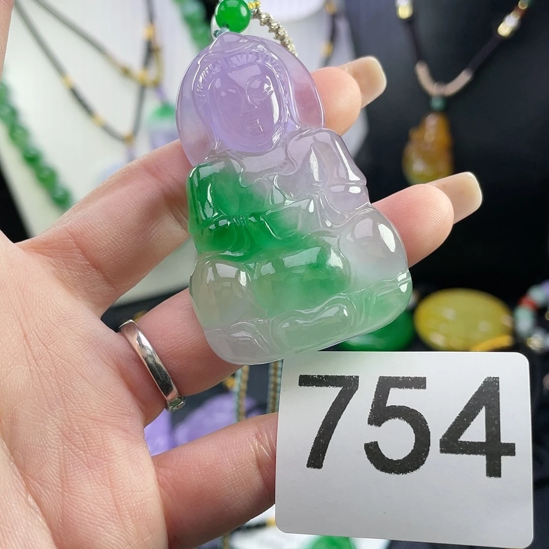 翡翠未镶嵌吊坠(赠链)