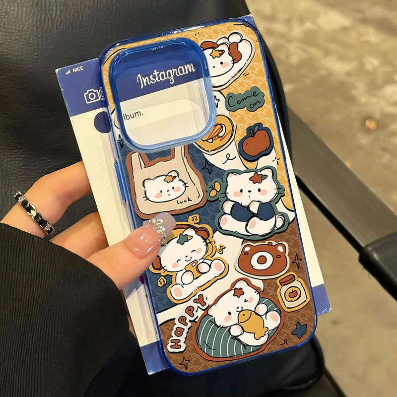 复古拼贴小猫适用iPhone16苹果14_15PROMAX软胶13手机壳12防摔11X