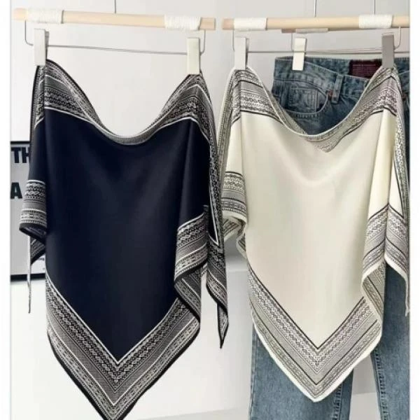 【韩国原单】新款百搭发带外搭披肩女薄款透气复古简约三角巾