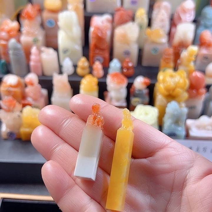 老挝石印石我*谁手工制作过程是可以